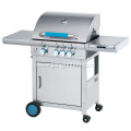 3 Burners Gas Grill With Folding Side Table